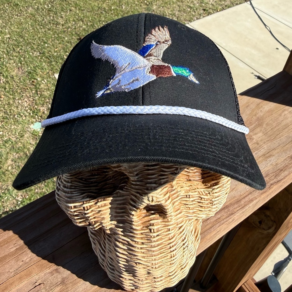 OCflx Rope Hat: Embroidered Mallard Duck with Silicone SnapBack closure.
